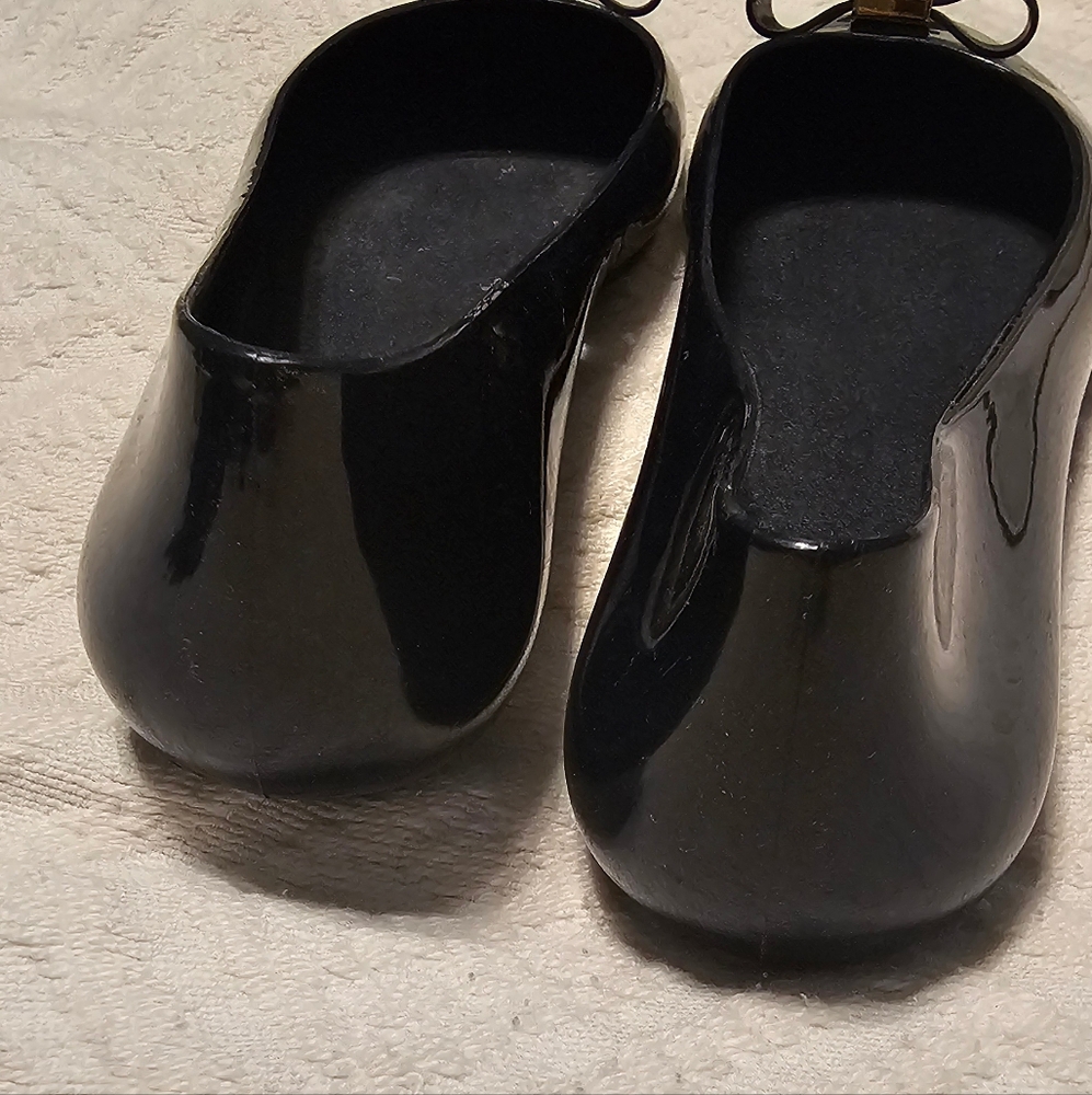 Tory Burch Navy Blue Jelly Flats with Bow GUC - Picture 13 of 14